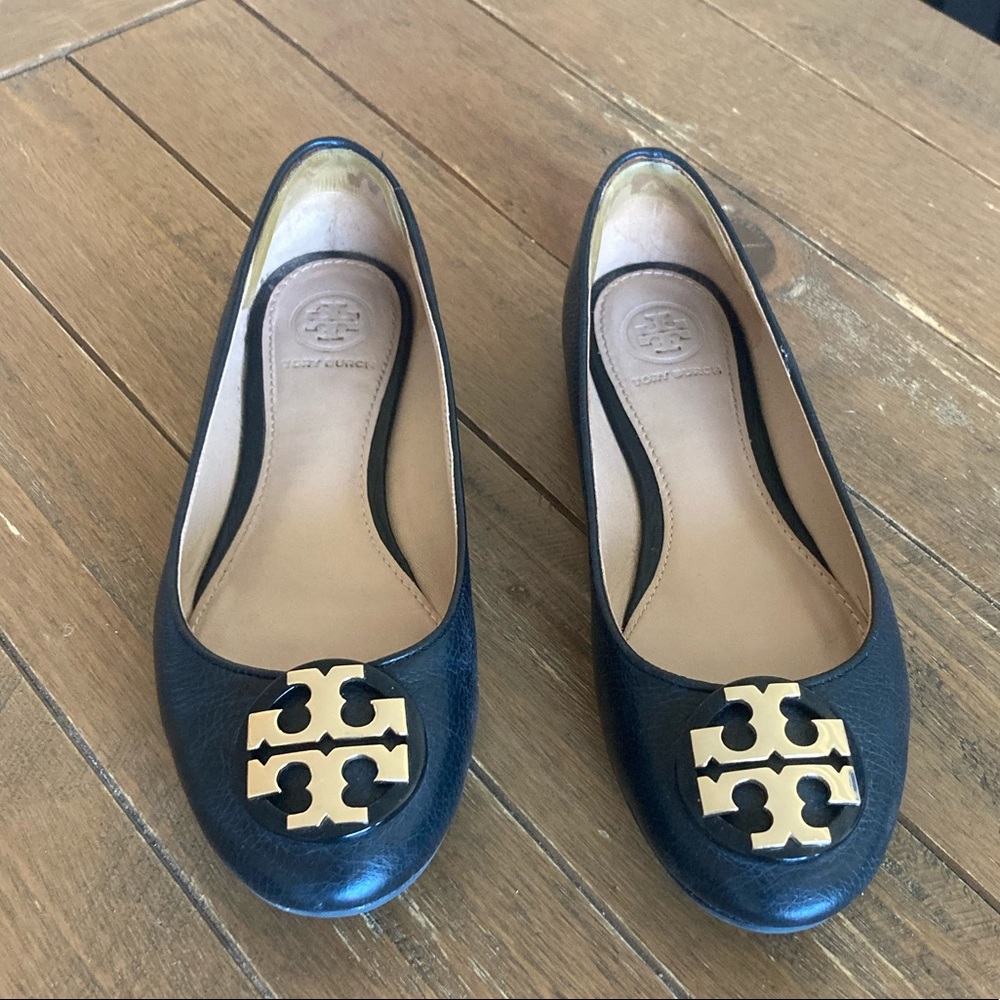 Tory Burch Claire ballerina flats sz 6 black